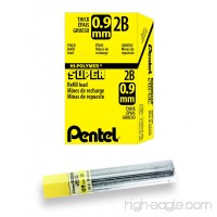 Pentel Super Hi-Polymer Lead Refill  0.9mm Thick  2B  180 Pieces of Lead (50-9-2B) - B000HF0GW0