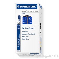 Staedtler Micro Mars Carbon Mechanical Pencil Lead  0.7 mm  HB  60 mm x 12 Leads (250 07-HB) - B0047A6RD8