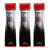 Uni-Ball Nano Lead Mechanical Pencil Lead Refills  0.4mm  B  Black Lead  Pack of 90 - B00N46UQPQ