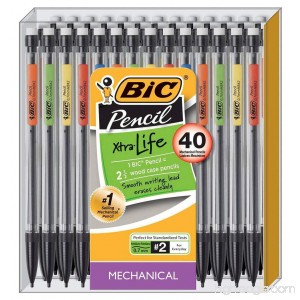 BIC #2 Xtra Life Mechanical Pencils (40 Count) - Multicolor - B01IMFJYJM