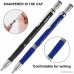 ExcelFu 6 Pieces 2.0 mm Mechanical Pencils with 6 Cases Lead Refills Color and Black Refills for Draft Drawing Carpenter Writing Crafting Art Sketching - B07DZTM2ZT