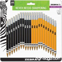 Zebra #2 Mechanical Pencil  0.7mm Point Size  Standard HB Lead  Assorted Barrel Colors  28-Count - B001BZ4RJS