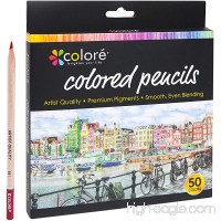 Colore Colored Pre-Sharpened Pencils Set - 50 Vibrant Colors - B01GUB6I8K
