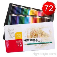 Colored Pencils  Set of 72 Adults & Kids  Triangular-shaped for Easy Grip  Pre-sharpened  Rich & Vibrant Unique Colors - B01N2JPDTY
