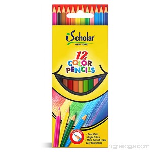 iScholar Color Pencils Assorted Colors 12-Pack of Pencils (22212) - B005CT8Z6U