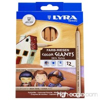 LYRA Color-Giants Colored Pencils  Unlacquered  6.25 Millimeter Cores  Assorted Skin Tone Colors  12 Count (3931124) - B003UTH6NC