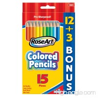 RoseArt Colored Pencils  15-Count  Assorted Colors  Packaging May Vary (1081-144) - B003O85IFC