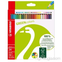 Stabilo Green Color Pencil Wallet  Set of 24  Multicolored - B001IA0REA