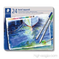 Staedtler Karat Aquarell Premium Watercolor Pencils  Set of 24 Colors (125M24) - B0014R2M2C