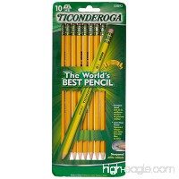 Dixon Ticonderoga No.2 Soft Pencil  Yellow  10 Count(1-Pack) - B00T24JBFA