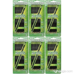 Dixon Ticonderoga Wood-Cased #2 Pencils Pre-Sharpened Pack of 60 Black (13915) (60) - B079MFJ1DN