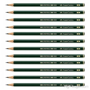 Faber-Castell Pencils Castell 9000 Graphite art 2B pencils for drawing sketching - 12 Artist pencils - B01JLVJMKM