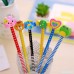 Pack of 40 Colorful Novelty Cartoon Animals' Stripe Eraser Wood Pencils 7.28'' for Office School Supplies Students Children Gift (40pcs cartoon pencil with eraser) (Yansanido) - B0721WQBY5