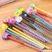 Pack of 40 Colorful Novelty Cartoon Animals' Stripe Eraser Wood Pencils 7.28'' for Office School Supplies Students Children Gift (40pcs cartoon pencil with eraser) (Yansanido) - B0721WQBY5