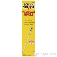 School Smart Pre Sharpened Hexagonal Number 2 Pencils with Latex Free Erasers  Pack of 12  Yellow - B003U6SIVE