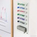 6-Slot Wall Mounted Metal Dry Erase Marker and Eraser Holder / Vertical Storage System White - B01MZ6YMW5