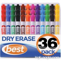 Best Dry Erase Markers (BULK SET OF 36!) in Assorted Colors - Usable on any Whiteboard Surface - Fine Point White Board Pens in 12 Different Colors - Including Black  Neon  Red  Green  Blue  & More - B01FKPQ76U