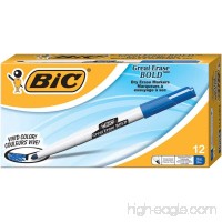 BIC Great Erase Bold Dry Erase Marker  Fine Point  Blue  12-Count - B002K9MGQU