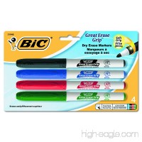 BIC Great Erase Low Odor Dry Erase Markers  Fine Point  Assorted  4 Dry Erase Markers (GDEP41) - B001TQ9XIE
