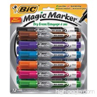BIC Magic Marker Brand Dry Erase Marker  Tank Style  Chisel Tip  Assorted Colors  12-Count - B00R3GRAYS
