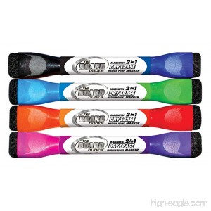 Board Dudes Double-Sided Magnetic Dry Erase Markers Assorted Colors 4-Pack (DDX89) - B0028N6QTG