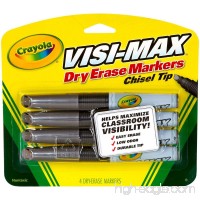 Crayola Low Odor Chisel Tip Visi-max Black Dry Erase Markers- 4 Pack - B00R8DJLPW