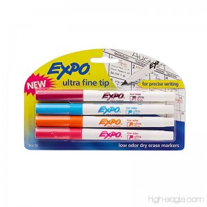 EXPO 1884308 Low-Odor Dry Erase Markers Ultra Fine Tip Fashion Colors 4-Count - B00I8OB91O