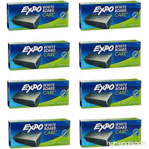 Expo 81505 Block Eraser Dry Erase Whiteboard Board Eraser Soft Pile 5 1/8 W x 1 1/4 H - Pack of 8 - B0106I2G20