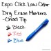 EXPO Click Low-Odor Dry Erase Retractable Markers Chisel Tip Black 3-Count - B001JZ8AUW