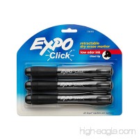 EXPO Click Low-Odor Dry Erase Retractable Markers  Chisel Tip  Black  3-Count - B001JZ8AUW