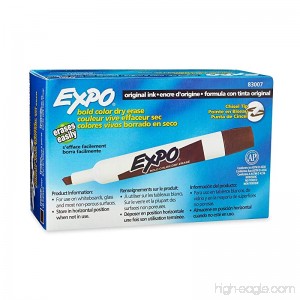 Expo Low Odor Chisel Tip Brown 12-Count - B00M4L59I6