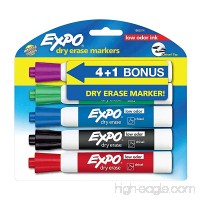 Expo Low Odor Dry Erase Markers  Chisel Tip  Assorted Colors  5-Count - B07597T71H