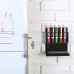 MyGift Black Acrylic Wall Mounted 5 Slot Dry Erase Marker and Eraser Organizer Holder Rack Set of 2 - B01LYSUIB9