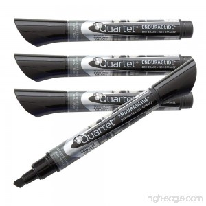Quartet Dry Erase Markers EnduraGlide Chisel Tip BOLD COLOR Black 4 Pack (5001-12M) - B000J07IX8