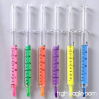 Highlighter  Hmane 6Pcs Cute Injector Shape Plastic Highlighter Fluorescent Watercolor Marking Pen - 6 Colors Assorted - B076CGT9J6