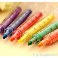 BestGrew 24pcs Syringe Highlighters Fluorescent Needle Watercolor Pen with 6 Colors - B00PDLGGOK