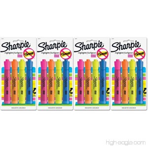Sharpie Accent Tank-Style Highlighters Colored Highlighters [25174PP] 4 Count (Pack of 4) Total 16 highlighters - B00MSY1OC4