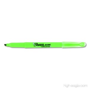 Sharpie Pocket Style Highlighters Chisel Tip Fluorescent Green Box of 12 - B001B0D79O