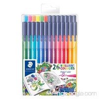 Staedtler 26 Triplus Fineliner Fiber Tip Color Pens for Adults Johanna Basford Edition  26 colours - B016DFAIIE