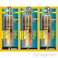 Value Pack of 3 sets Pilot FriXion Light Erasable Highlighters  Chisel Point  3-Pack  Assorted Colors  Yellow/Pink/Orange (46507) 9 total highlighters - B00J50MSTM