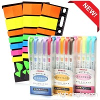 Zebra Mild Liner and Colorful Sticky Notes Set – 15 Vibrant Colors Mild Liner Set and 3-Pack Translucent Sticky Notes – Great for Text Highlighting  Kids  Office  College  School - B07DXKNVC1