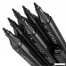 Arteza Fabric Markers Black Color Permanent Dual-Tip Fabric Pens (Set of 6) - B079QCZC3H