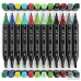 Arteza Fabric Markers Unique 24 Colors Permanent Dual-Tip Fabric Pens (Set of 24) - B079QHT3TD