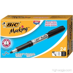 BIC Marking Permanent Marker Fine Point Black 24-Count - B00H14PM1A