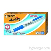 BIC Marking Permanent Markers  Ultra Fine Point  Blue  12-Count - B0000AQOCJ