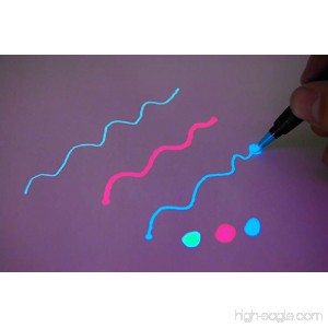 Set of 3 Invisible UV Blacklight Ink Marker Blue Red Yellow - B004C89M9Q