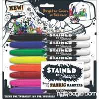 Sharpie 1779005 Stained Fabric Markers  Brush Tip  Assorted Colors  8-Count - B004O6M8Z6