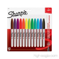 Sharpie 30075PP Permanent Markers  Fine Point  Assorted Colors  12 Count - B000F9XBQQ