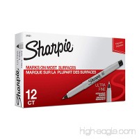 Sharpie 37001 Permanent Markers  Ultra Fine Point  Black  12 Count - B00006IFI3