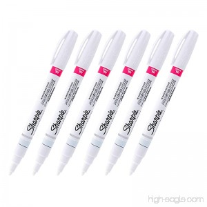 Sharpie Oil-Based Paint Marker Fine Point White Ink Pack of 6 - B00WL2SOIA
